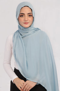 Serenity Modal Hijab - worn by model, lightweight and flowy drape.