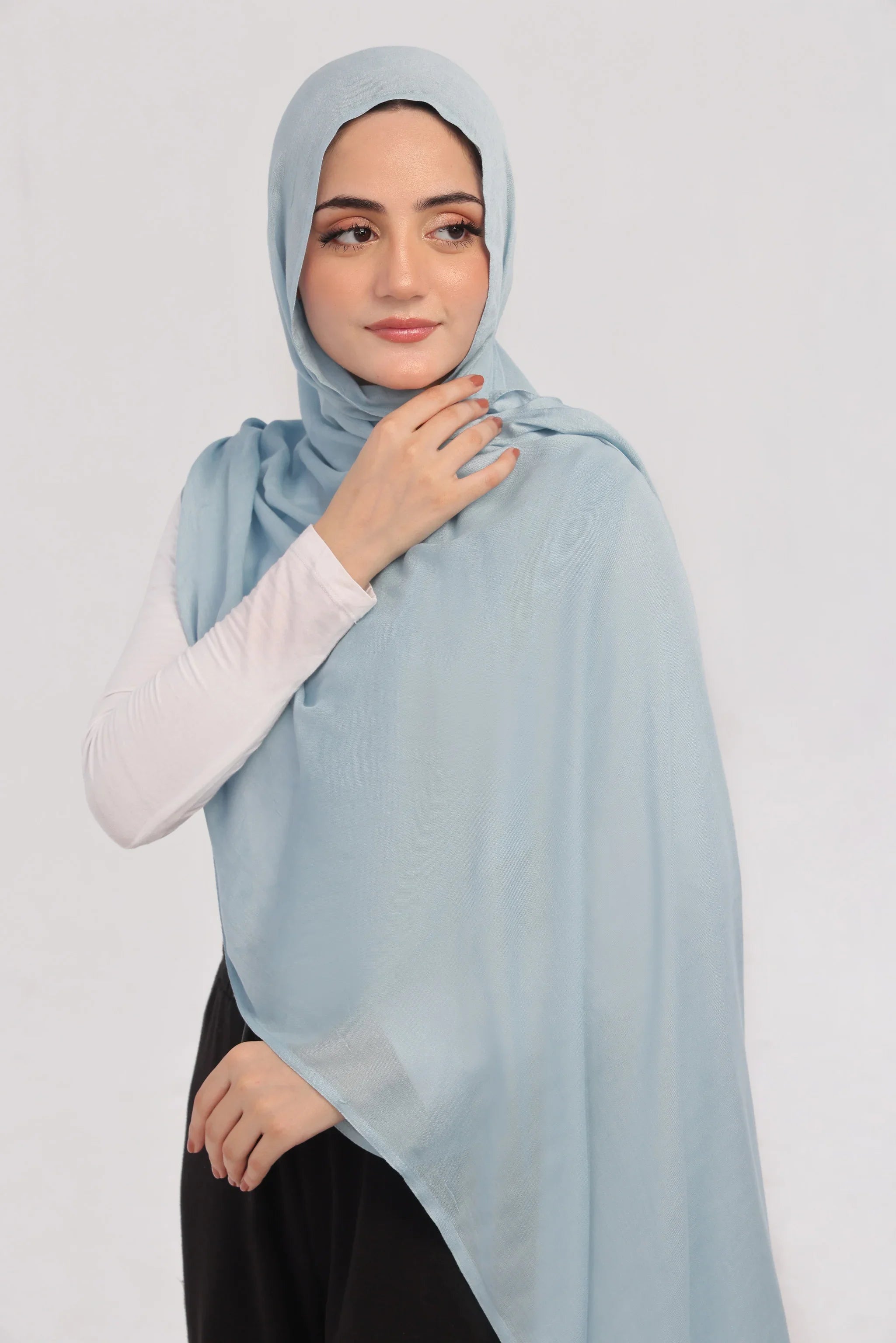 Serenity Modal Hijab - close-up of smooth modal fabric texture.