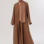 Sleek Kimono Style Abaya - Caramel Café