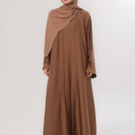 Sleek Kimono Style Abaya - Caramel Café