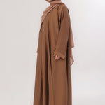 Sleek Kimono Style Abaya - Caramel Café