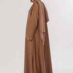 Sleek Kimono Style Abaya - Caramel Café