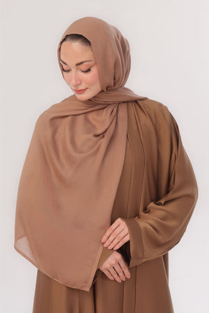 Sleek Kimono Style Abaya - Caramel Café