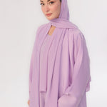 Sleek Kimono Style Abaya - Lavender