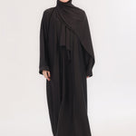 Sleek Kimono Style Abaya - Onyx Black