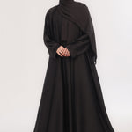 Sleek Kimono Style Abaya - Onyx Black