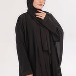 Sleek Kimono Style Abaya - Onyx Black