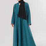 Sleek Kimono Style Abaya - Peacock