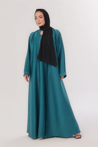 Sleek Kimono Style Abaya - Peacock