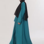 Sleek Kimono Style Abaya - Peacock