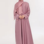 Sleek Kimono Style Abaya - Rose Quartz