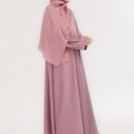 Sleek Kimono Style Abaya - Rose Quartz