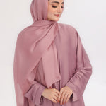 Sleek Kimono Style Abaya - Rose Quartz