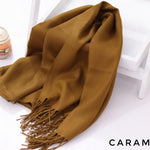 Classic Woolen Pashmina Scarves - Winter'21 - Caramel