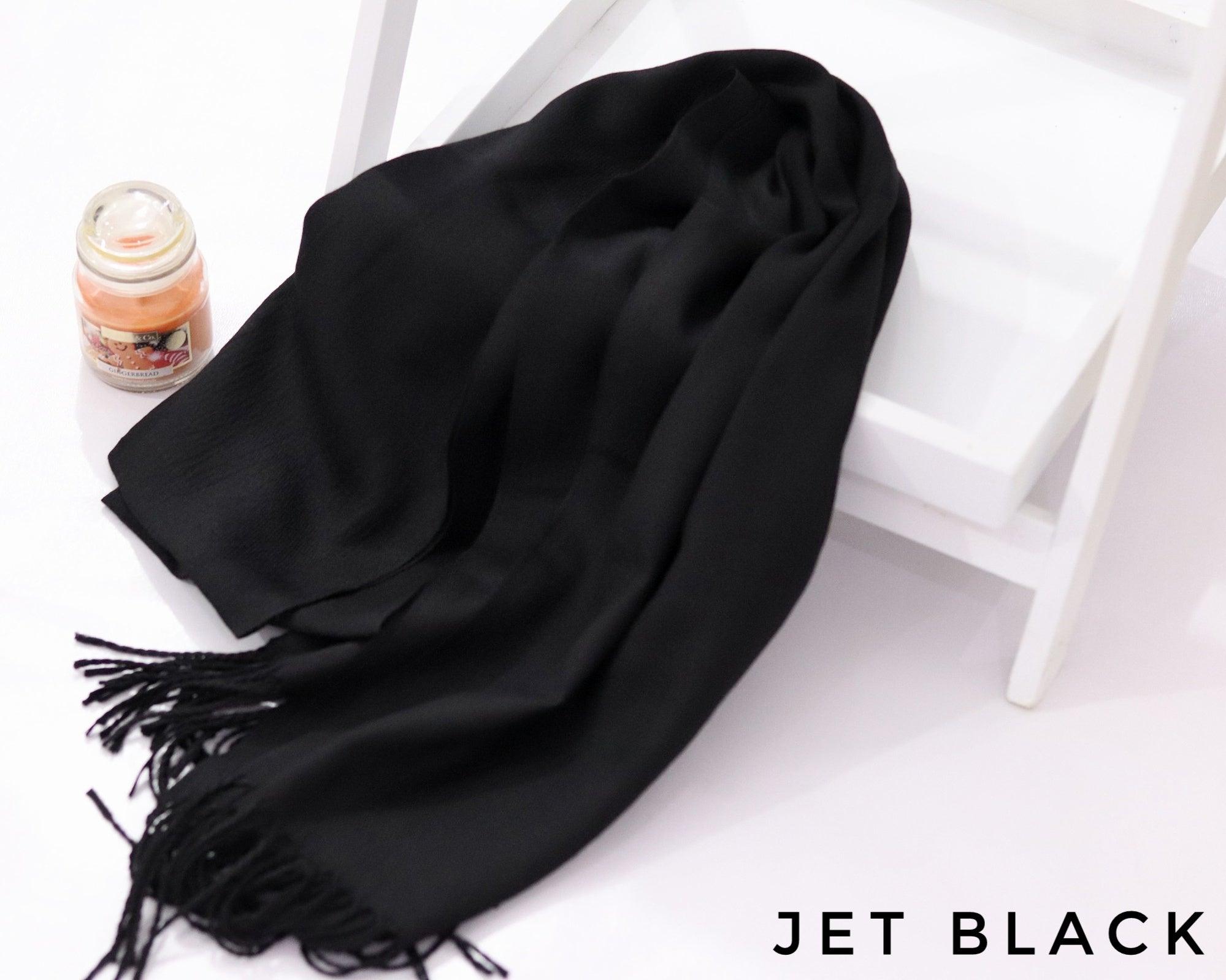 Classic Woolen Pashmina Scarves - Winter'21 - Jet Black