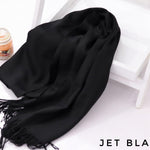 Classic Woolen Pashmina Scarves - Winter'21 - Jet Black
