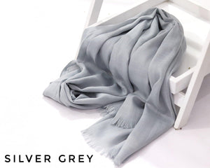 Luxury Turkish Viscose - Silver Grey -
