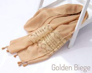 Embroidered Lace Hijabs -