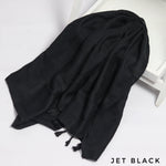 Textured Lawn Viscose Hijabs With Tassels -