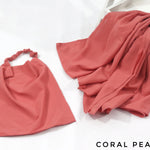 Luxury Niqab & Hijab Set - Coral Peach