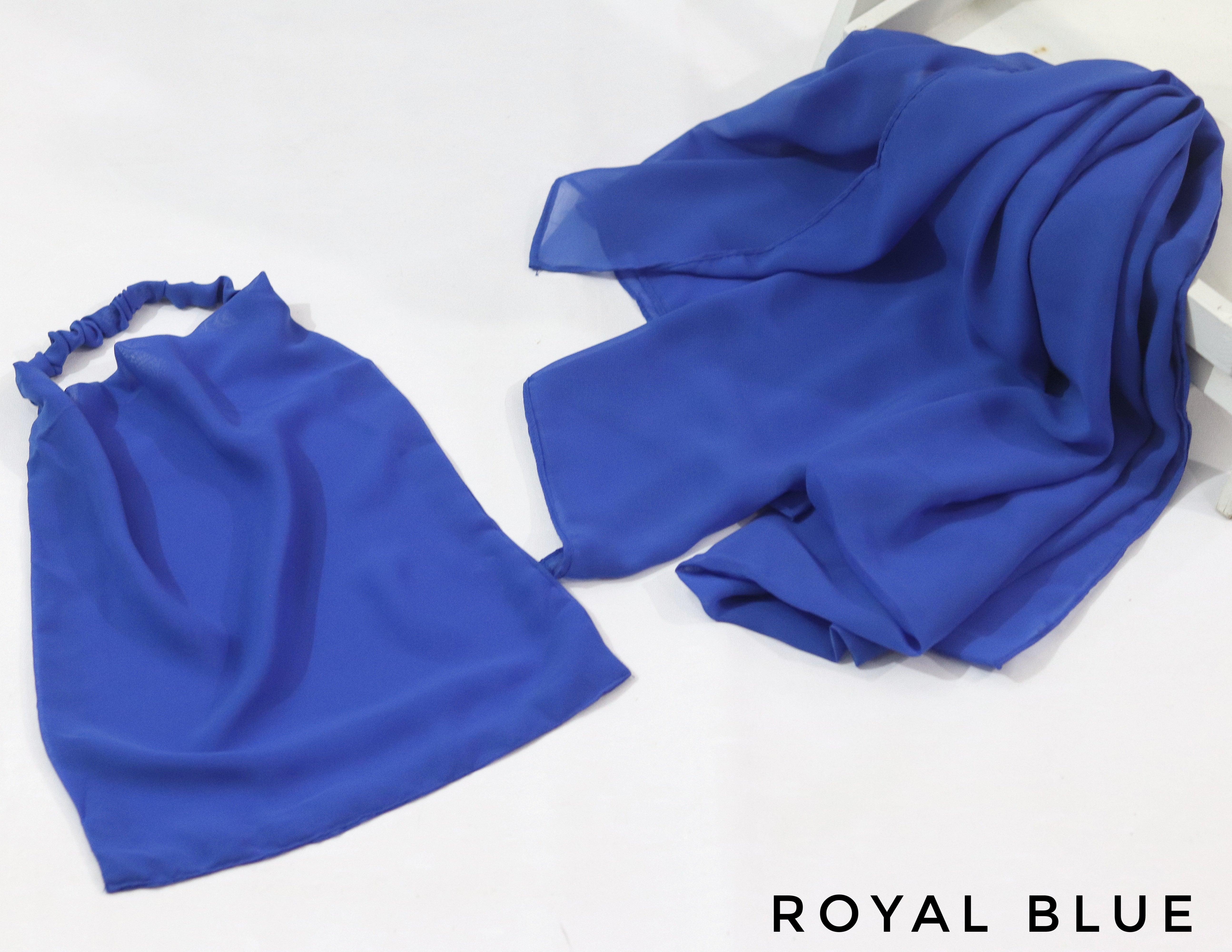 Luxury Niqab & Hijab Set - Royal Blue