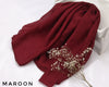 Plumetis Self Viscose - Maroon -
