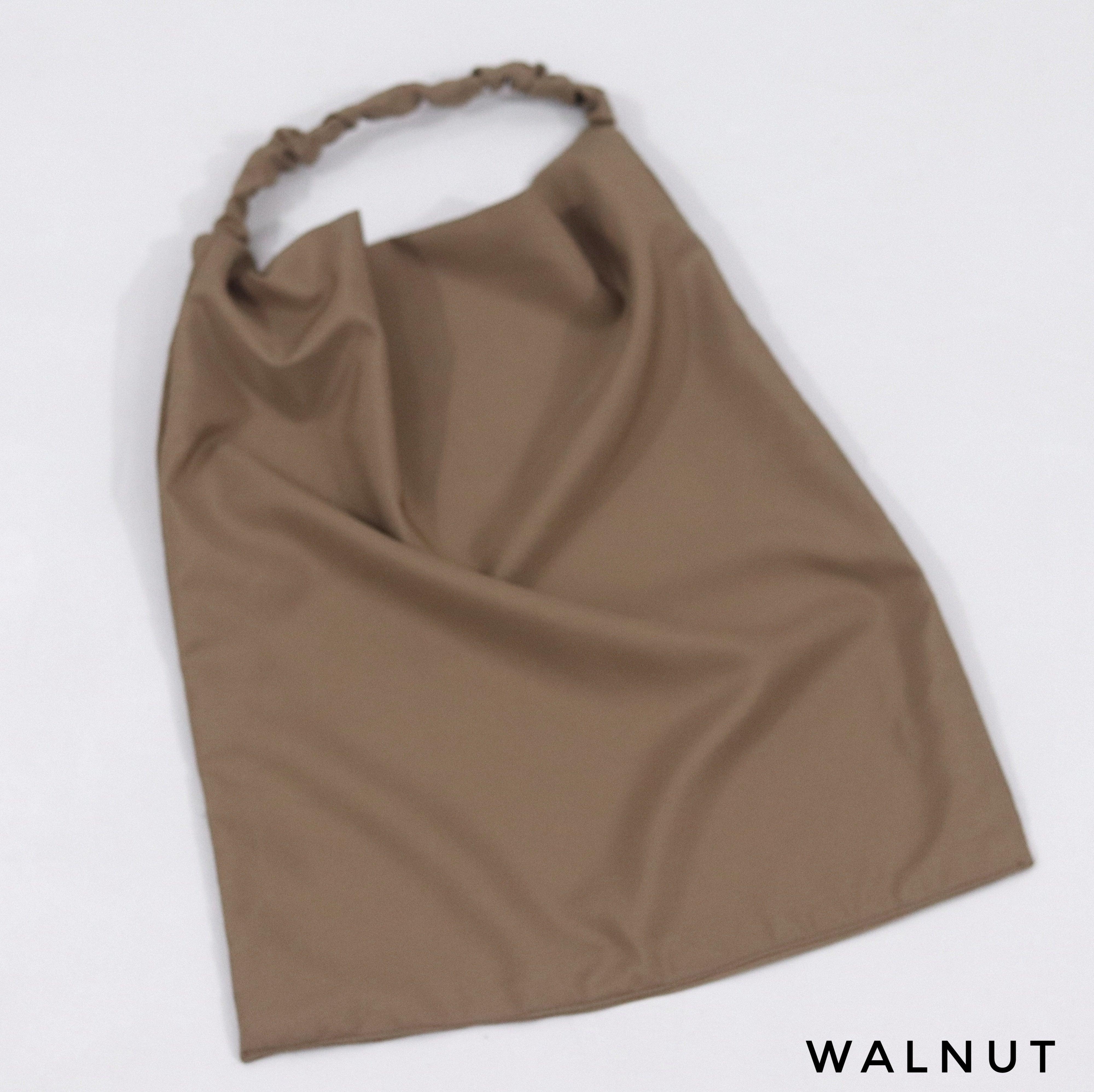 Elastic Half Niqab - Walnut
