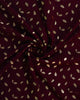 Gold Foil Georgette Hijab - Maroon -