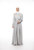Satin Serenity Wrap Gown - Drizzle -