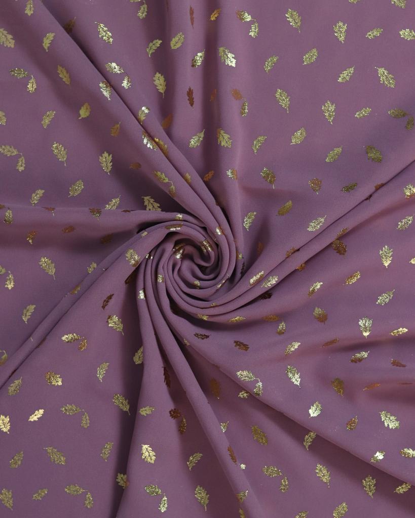 Gold Foil Georgette Hijab - Smoothie -