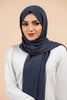 Premium Georgette - Anchor Georgette Hijab worn by model, lightweight and flowy drape.