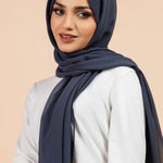 Premium Georgette - Anchor Georgette Hijab close-up of smooth georgette fabric texture.