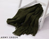 Army Green Turkish Viscose Hijab close-up of smooth Turkish viscose texture.