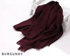 Burgundy Turkish Viscose Hijab close-up of smooth Turkish viscose texture.