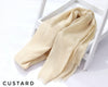 Custard Turkish Viscose Hijab close-up of smooth Turkish viscose texture.