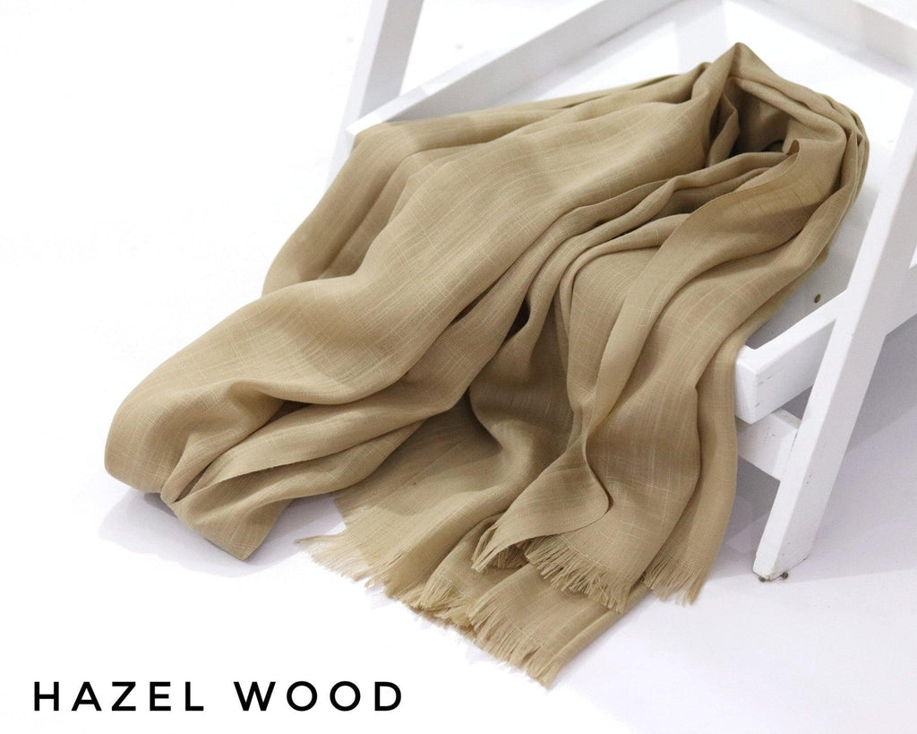 Hazelwood Turkish Viscose Hijab close-up of smooth Turkish viscose texture.