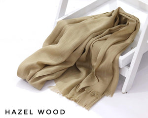 Hazelwood Turkish Viscose Hijab close-up of smooth Turkish viscose texture.