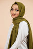 Premium Georgette - Henna Georgette Hijab worn by model, lightweight and flowy drape.