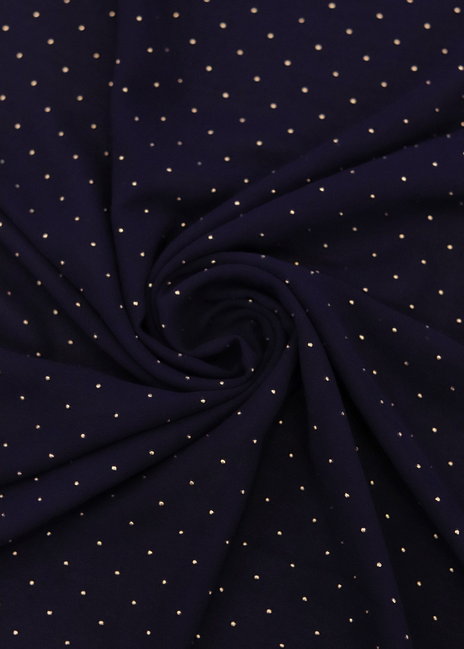 Premium Studded Georgette - Navy Blue