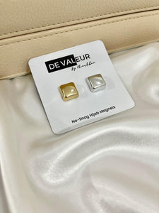 Metallic Square Hijab Magnets -