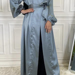 Luxury Silk Kimono - Misty Gray -