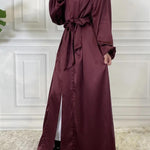 Luxury Silk Kimono - Maroon -