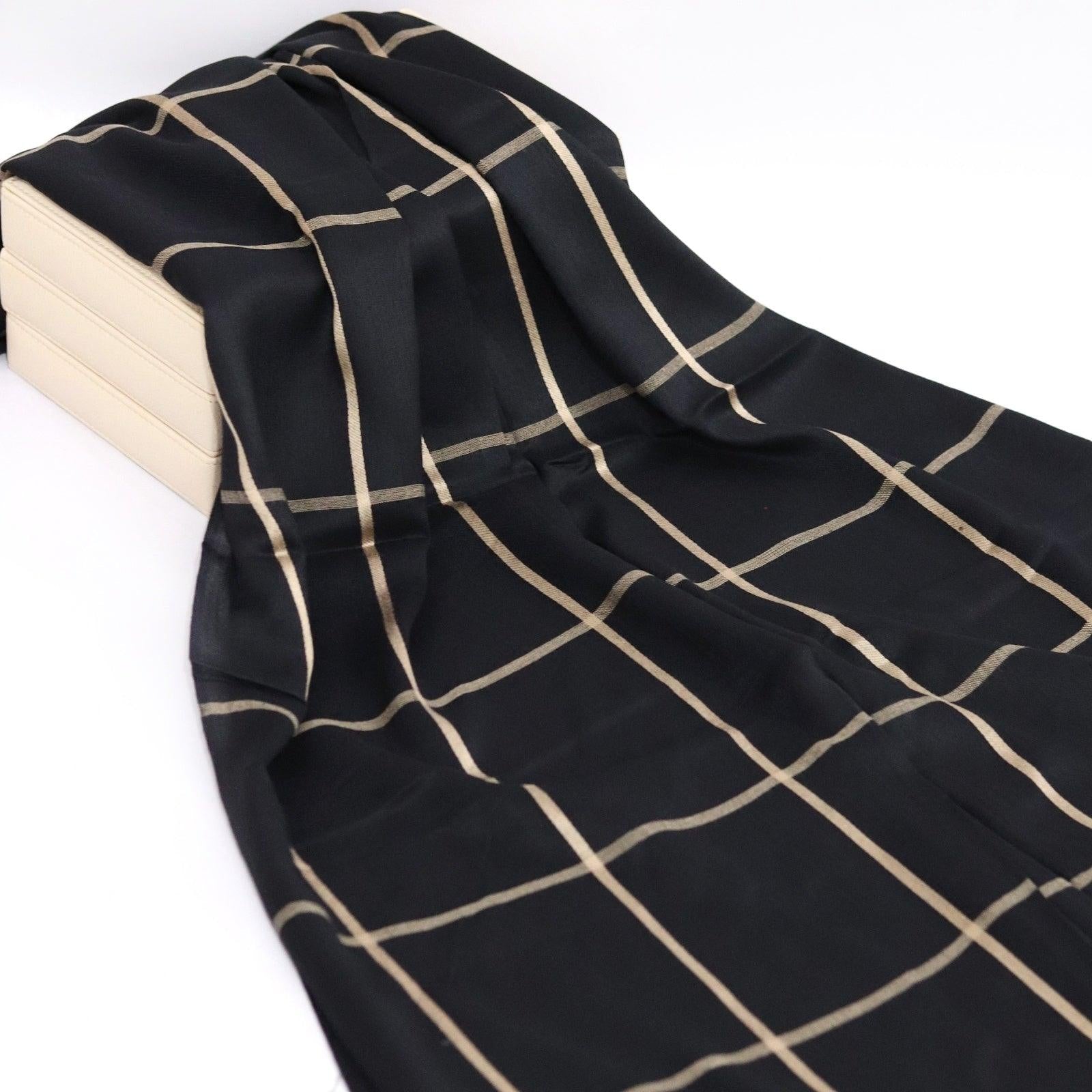 Plaid Viscose - Jet Black