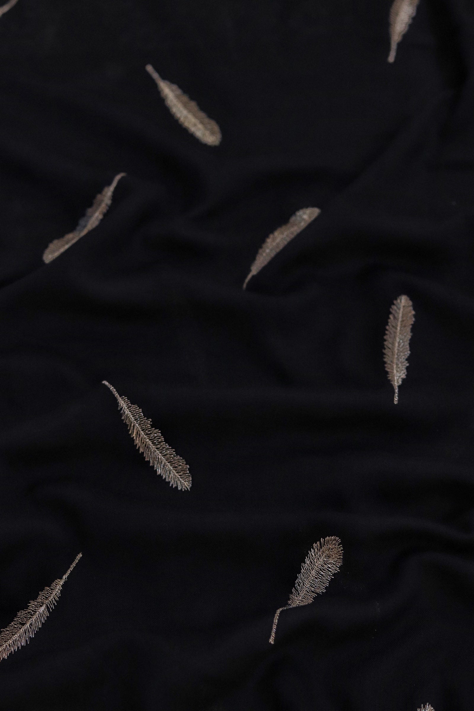 Embroidered Viscose - Black