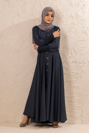Manar Abaya In Cadet Blue