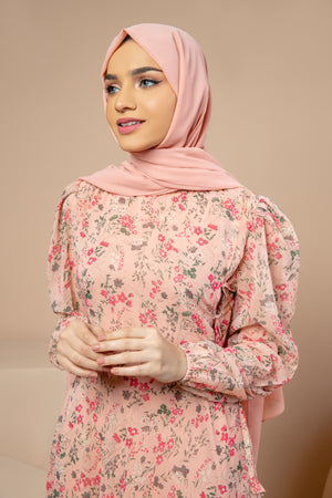 Serenity Floral Dress In Pink