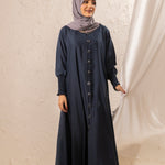 Manar Abaya In Cadet Blue