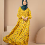 Yellow Smocked Maxi Dress