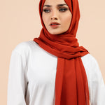 Premium Georgette - Burnt Orange