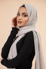 Premium Georgette - Ivory Georgette Hijab worn by model, lightweight and flowy drape.